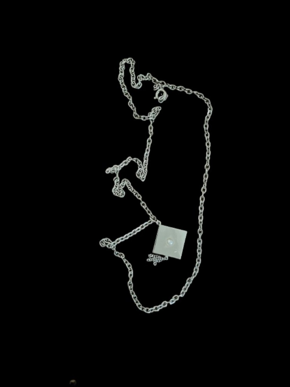 Vintage Elco Sterling Silver Pendant with Necklace